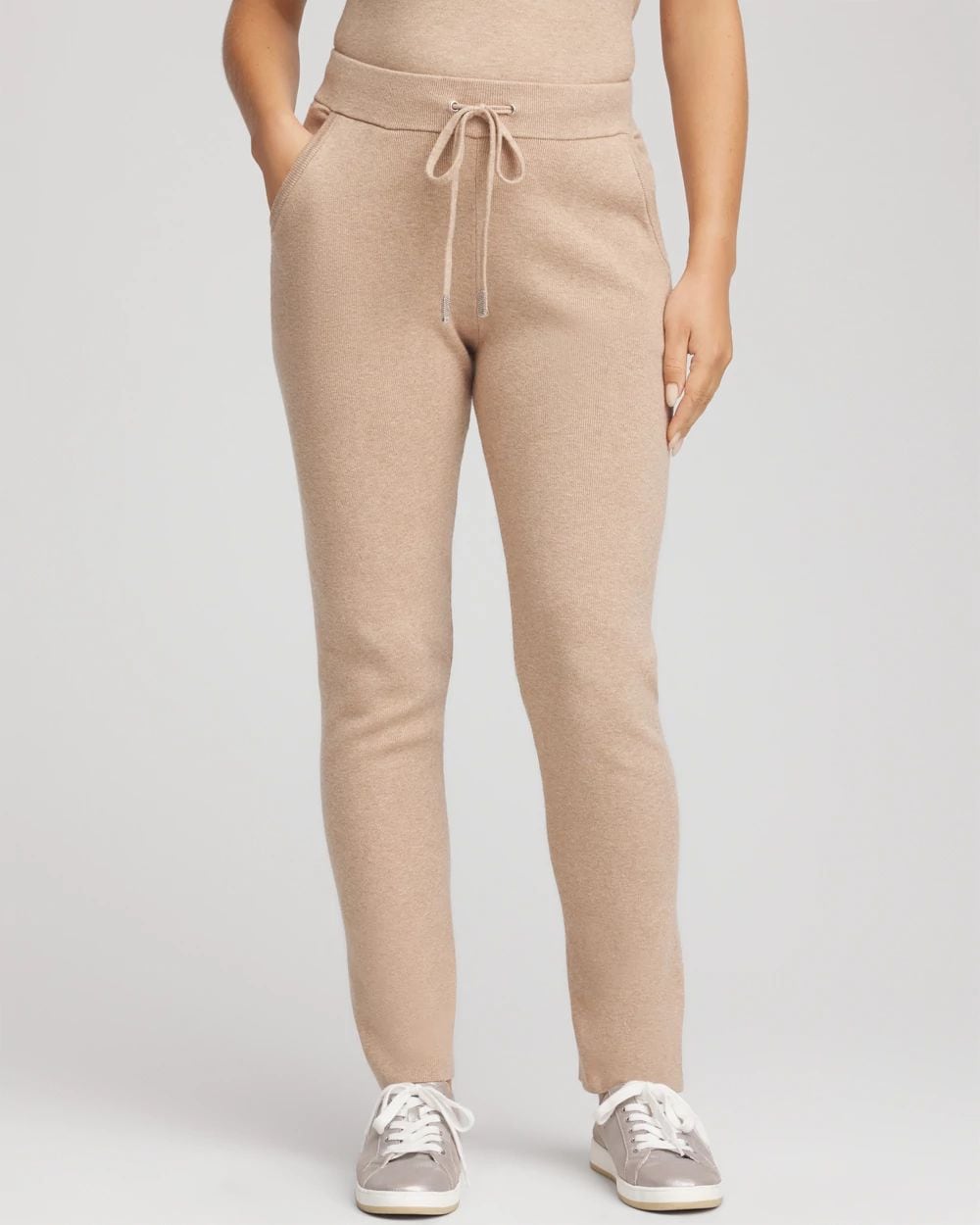 【新品】CARORIE LIGHT PONTE TAPERED PANTS[L] Ultra-Stretch Ponte Flare Leg Pants